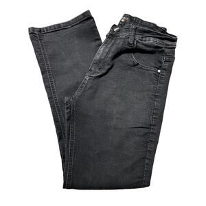 Rivelli Womens 30 Black Stretchy Denim High Rise Straight Pants